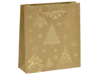 Çantë/qese letre për dhurata JK Box Christmas KX-98 / AU, ari