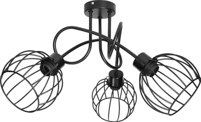 Llambë tavani Marbella, 3x60W, E27, e zezë