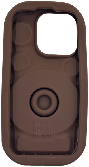 Futrollë telefoni 3D Biscuit me stand, për iPhone 16, silikon, bezhë