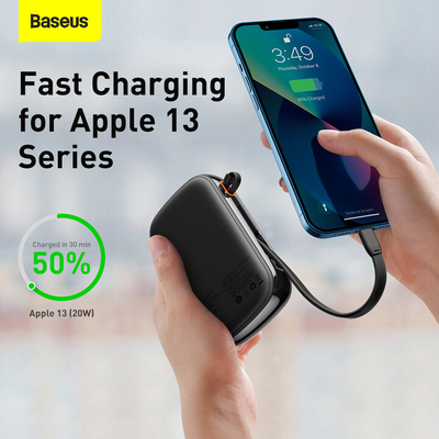 Powerbank me ekran dixhital Baseus Qpow Pro Fast Charge iP, 20000mAh, 20W, i zi
