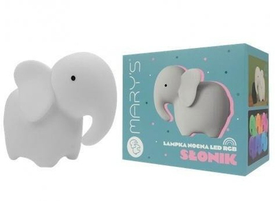 Dritë nate Marys Elephant, me bateri, USB C, gri
