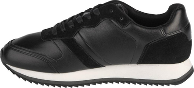 Atlete Calvin Klein Low Top, lëkurë natyrale, për burra, të zeza