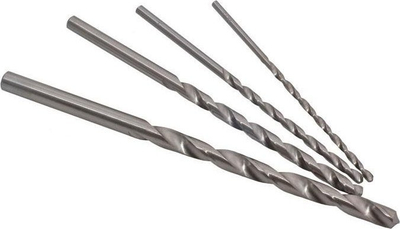 Spiralë për metal White Long Drill Bit, HSS, 3mm 240mm, gri metalike