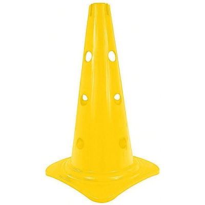 Kon stërvitje Vinex VCM-17H12, 42 cm, plastikë me vrima, i verdhë