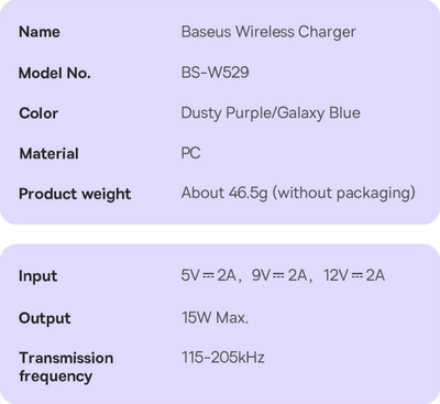 Karikues induktiv Baseus Simple Mini3 BSU3981, 15W, Qi MagSafe, i bardhë