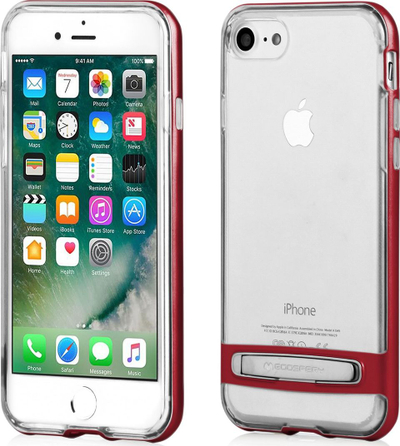 Kapak telefoni TelForceOne Mercury Dream Case për iPhone 7 Plus / 8 Plus, me bazë mbajtëse, i kuq