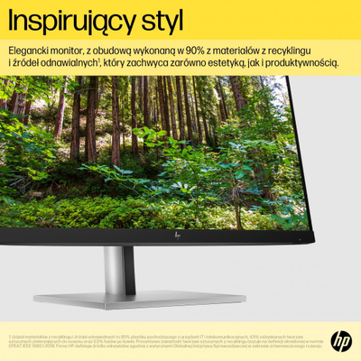 Monitor HP E24q G5, 23.8", 2560 x 1440 (WQHD), 75Hz, i zi / i argjendtë