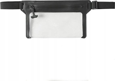 Çantë beli Araree Aquaproof Cross Pack, që s’e ha uji IPX8, transparente me të zeza