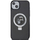Futrollë Karl Lagerfeld KLHMP15SHMRSKCK për iPhone 15 6.1", MagSafe, me unazë, e zezë