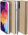 Futrollë magnetike OEM Smart Case për Samsung Galaxy M35 5G A35, me mbajtëse anash, ngjyrë ari