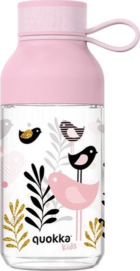 Shishe uji për kalamaj Quokka Ice Birds, 430 ml, me litar, rozë