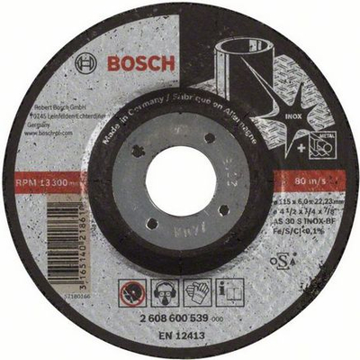 Disk bluarës për inox Bosch Expert 2608600539, 115mm, off set