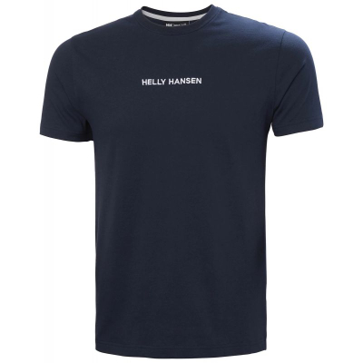 Блуза Helly Hansen HH Core 2.0, памук, за мажи, сина