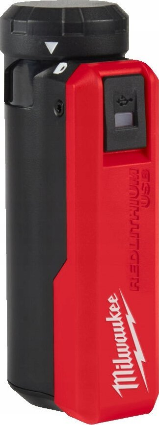 Set baterish Milwaukee REDLITHIUM USB L4 PPS, 3Ah, me karikues USB C, e kuqe me të zezë