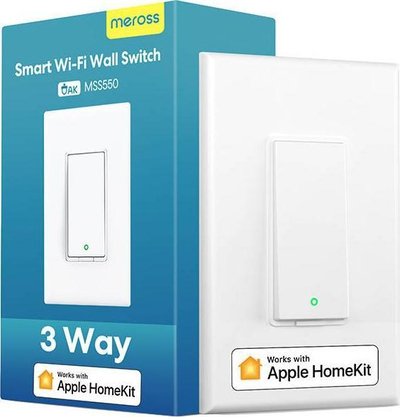 Çelës i zgjuar muri Meross MSS550, Wi‑Fi, Apple HomeKit, i bardhë