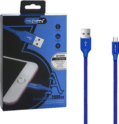 Kabllo USB-A - microUSB (25910), 2 m, e kaltër