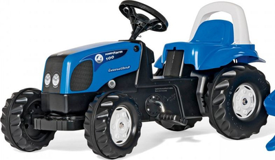 Traktor lodër Rolly Toys RollyKid Landini me pedale, me rimorkio, ngjyrë blu