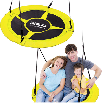 Luhatëse fole lejleku Neo-Sport SWINGO XXL, 95 cm, mban gjer 150 kg, e verdhë