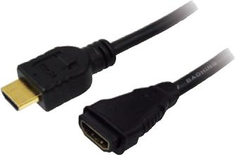 HDMI продолжен кабел LogiLink CH0057, 3m, High Speed со Ethernet, црн
