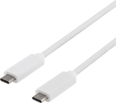 Kabllo USB C Deltaco USB3.1, 1m, e bardhë