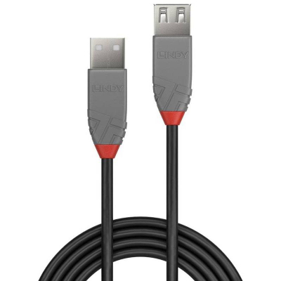 Kabllo USB Lindy USB A në USB A, 1 m, 480 Mb/s, e zezë