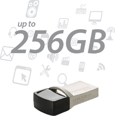 USB Transcend JetFlash 890, 256GB, USB 3.2 Gen 1, USB Type A USB Type C, сребрена