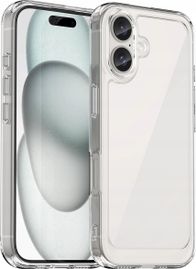 Kuti mbrojtëse Outer Space Case për iPhone 16 Plus, transparente, me kornizë të verdhë