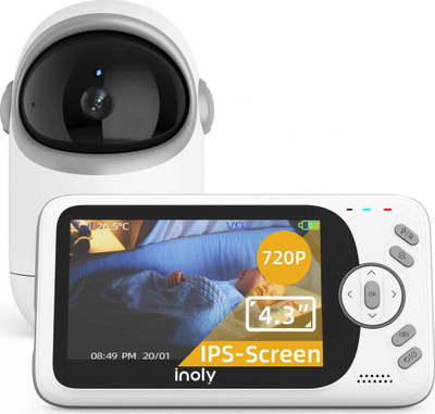 Baby monitor Cecotec INOLY Lily IBM04L, ekran 4.3", komunikim dyanshëm, i bardhë