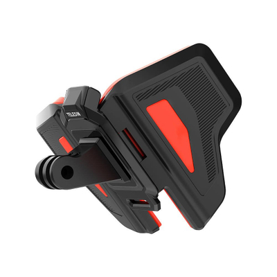 Mbajtës helmetë motori Telesin Butterfly, për GoPro, me shirit Velcro, zi e kuqe