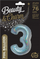 Balon folio numër 3 Beauty &amp; Charm, 76 cm, holografik, argjendtë