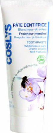 Pastë dhëmbësh Coslys për zbardhim, me propolis bio, pa fluor, 100g
