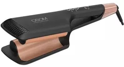 Преса за виткање коса Осом Профешонал OSOMP8732, 32mm, дигитална контрола, црна со розево злато