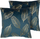 Jastëkë dekorativë Beliani FREESIA, set 2 copë, kadife 45x45cm, blu