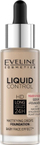 Fondatinë Eveline Cosmetics Liquid Control 035 Natural Beige, mat, 32 ml