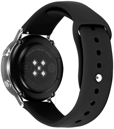 Rripa për orë dore 4wrist Samsung Galaxy Watch, të zeza, 20 mm