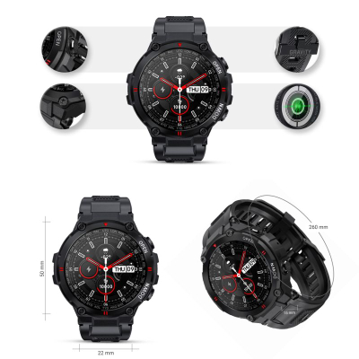 Smartwatch Gravity GT7-1, ekran 1.28", IP67, i zi