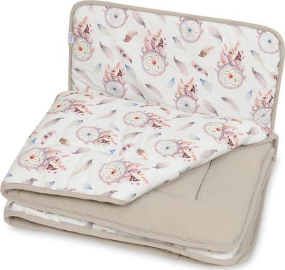 Set batanije dhe jastëk për bebe Muslin Design 03, 80x100 cm, 100% pambuk, bezhë