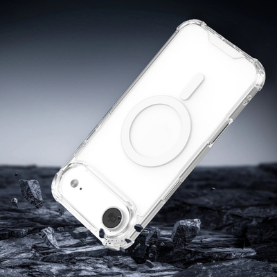 Kapak telefoni 4smarts Hybrid Case Ibiza për iPhone Air, MagSafe, transparent