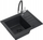 Lavaman kuzhine Quadron Ben 116, 55x44x17.5 cm, granit, i zi, set me rubinet