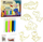 Set kreativ DIY me dinozaurë, 6 varëse çelësash, 6 stilolapsa xheli, shumëngjyrësh