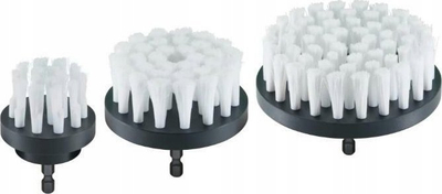 Set furçash pastrimi Flex 530875, për mandrinë stërvitje, 3 copë, i bardhë