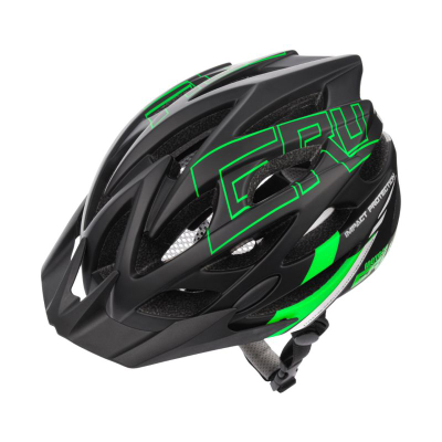 Helmet çiklizmi Meteor për në mal dhe në rrugë, e rregullueshme, e zezë me jeshile