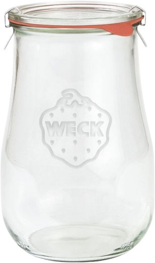 Сет стаклени тегли ВЕК Тулип, 1750 ml, без капак, транспарентни