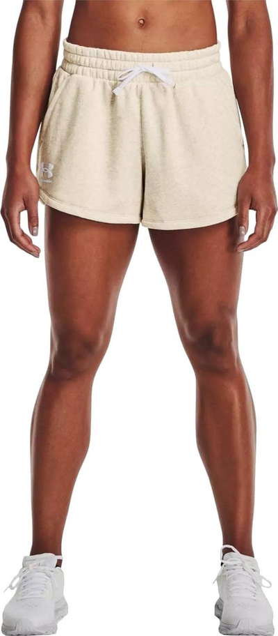 Shorta për goca Under Armour Rival Fleece 1369858 783, pambuk me poliester, me xhepa, bezhë
