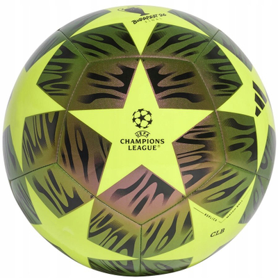 Top futbolli adidas Champions League Final Club 2025 26, TPU, qepje me makinë, verdhë fluor