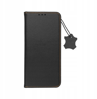 Калъф за телефон Smart Pro Book Leather за Samsung S24 FE, природна кожа, со магнет, црн