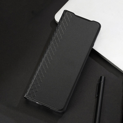 Футрола за телефон DUX DUCIS Bril Series за Samsung Galaxy Z Fold 4, со држач за потпирање, со џеб за картички, црна