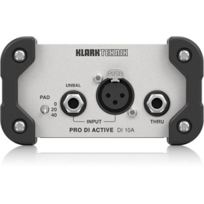Direct box aktiv Klark Teknik Pro DI Active DI 10A, 1 kanal, me transformator MIDAS, gri