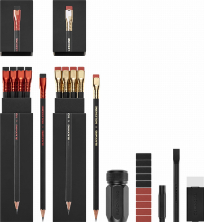 Set lapsash grafiti Blackwing x Moleskine, mprehëse dhe goma rezervë, i zi