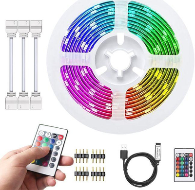 Shirit ndriçues me telekomandë Mozos SMD5050, LED, RGB, shumëngjyrësh
